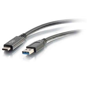 C2G 28832 USB 3.2 Gen 1 (3.1 Gen 1) Cable, 1.83 m, USB-C to USB-A, Black
