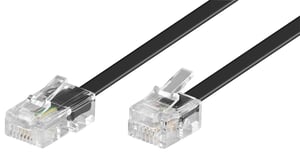 Goobay 68579 15 m telephone cable, Black