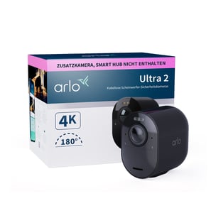 Arlo Ultra 2 Kubus-Sicherheitskamera (CCTV) für den Innen- und Außenbereich, 3840 x 2160 px, Wand-/Pfostenmontage