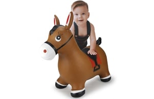 Jamara Hopping Animal Horse Brown with Pump Animals