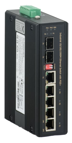 Barox PC-PIGE502-GBTE-B przełącznik sieciowy Nie zarządzany L2 Gigabit Ethernet (10/100/1000) Obsługa PoE Czarny