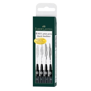 Faber-Castell 167115 finpenna Wielo Svart 4 st.