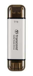 Transcend ESD310 1 TB USB Typ A / USB Typ C Silber