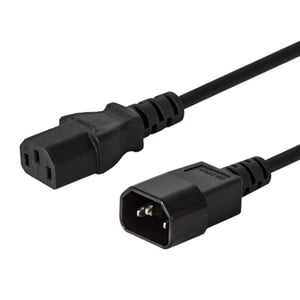 Savio CL-99 Netzkabel, schwarz, 1,2 m, C14-Stecker, C13-Stecker