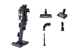 Samsung VS20C955CTK 2-in-1 Upright Vacuum Cleaner, Battery-Powered, Dry, Bagless, 580 W, Black