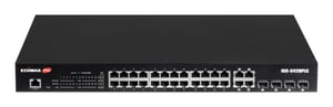 Edimax IGS-5428PLC przełącznik sieciowy Zarządzany L2 Gigabit Ethernet (10/100/1000) Obsługa PoE 1U Czarny
