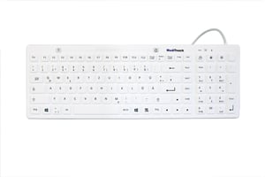 Baaske Medical BL01 klawiatura Medyczna USB QWERTZ Niemiecki Biały