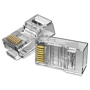 Vention IDBR0-100 RJ-45 Plug, Silver, Transparent
