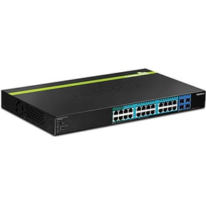 Trendnet TPE-2840WS Managed Gigabit-Ethernet-Switch (10/100/1000) mit PoE-Unterstützung, 1U, schwarz