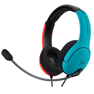 PDP LVL40 Wired Gaming Headset with Headband—Black, Blue, Red