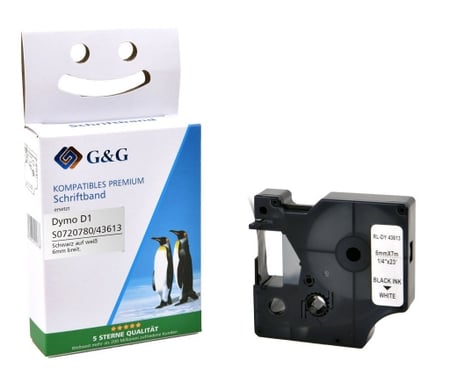 G&G 15568 taśmy do etykietowania Czarny na białym D1