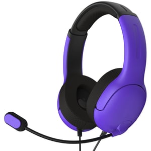 PDP Nebula Ultra Violet AIRLITE Wired Headset with Headband for Gaming, Black, Purple
