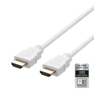 Deltaco HU-20A kabel HDMI 2 m HDMI Typu A (Standard) Biały