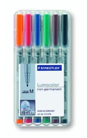 Staedtler 315 WP6 marker, 1 pc. Black, Blue, Brown, Green, Orange, Red