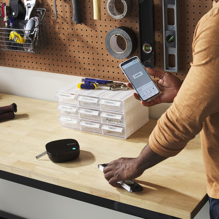 DYMO LetraTag Drukarka etykiet 200B z technologią Bluetooth | Kompaktowa drukarka etykiet | Łączy się z urządzeniami z systemem operacyjnym iOS lub Android