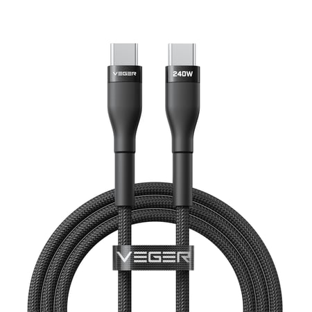 VEGER CC03 kabel USB 1,5 m USB C 240 W Czarny