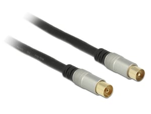 DeLOCK 88946 RG-6/U-Koaxialkabel, 2 m, IEC, schwarz