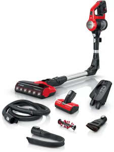Bosch BBS711ANM Stabstaubsauger/Elektrobürste Vertikaler Staubsauger Akku Trocken Beutellos 0,3 l Schwarz, Rot, Edelstahl