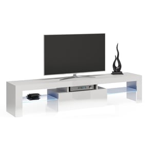 Topeshop RTV DEKO160 WHITE TV stand or entertainment center, 0 drawers, 3 shelves.