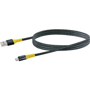 Schwaiger WKUM10 511 USB 2.0 Cable, 1.2 m, USB A to Micro-USB B, Black, Yellow