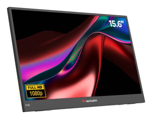 Verbatim Portable 15,6" FHD-skärm LIGHT Bärbar skärm Svart 39,6 cm (15,6") LCD 1920 x 1080 px