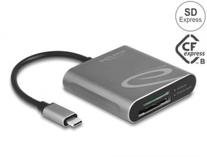 DeLOCK USB-Typ-C-Kartenlesegerät für SD-Express- und CFexpress-Speicherkarten