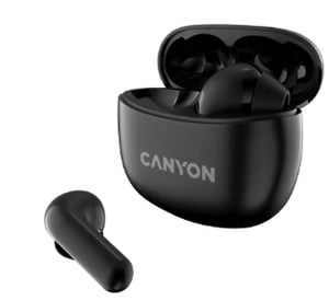 Canyon CNS-TWS5B Kopfhörer/Headset – kabellos, In-Ear, Telefonate/Musik/Sport/Alltag, USB Typ C, Bluetooth, schwarz
