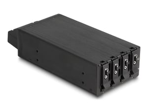 DeLOCK Tragbare Slim-Hülle für 4 x M.2 NVMe-SSDs mit Slim-SAS-Anschluss SFF-8654