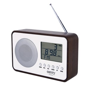 Camry Premium CR 1153 radio, bärbar, digital, brun, grå, vit