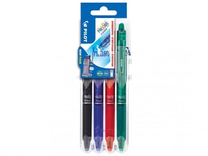 Pilot FriXion Ball Clicker 0.7 Czarny, Niebieski, Zielony, Czerwony 4 szt.