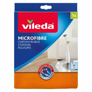 Vileda 4023103124967 rengöringsduk, mikrofiber, polyester, orange, 1 st.