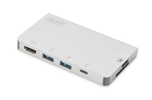 Digitus USB-Type-C™-Reisedockingstation mit mehreren Anschlüssen, 6 Anschlüsse