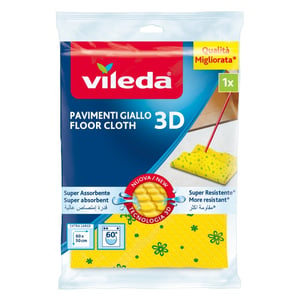 Vileda 4003790000126 Reinigungstuch aus Polyester, Polypropylen (PP), Viskose, gelb, 1 Stück.
