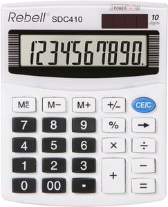 Rebell SDC 410 Desktop Calculator Basic Calculator White