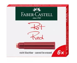 Faber-Castell 185514 Kugelschreiberminen Rot 6 Stück
