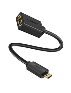 Ugreen 20134 HDMI-Kabel 0,1 m, HDMI Typ D (Micro) – HDMI Typ A (Standard), schwarz
