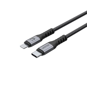 UNITEK C14060GY kabel Lightning 1 m Czarny