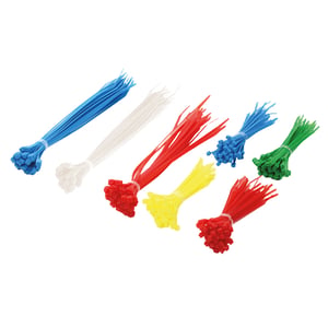 LogiLink KAB0017 opaska kablowa Nylon Niebieski, Zielony, Czerwony, Biały, Żółty