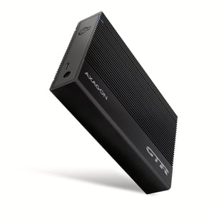 Axagon EE35-GTR USB-C 5 Gbit/s – SATA 6G, 3,5" RIBBED-Gehäuse SCHWARZ – USB-Typ-C-HDD-Gehäuse, schwarz, 3,5"