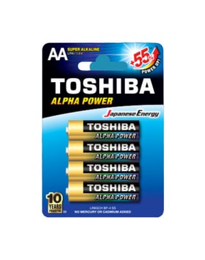 Toshiba LR6GCH BP-4 Batterie für den Hausgebrauch Einweg-AA-Alkalibatterie