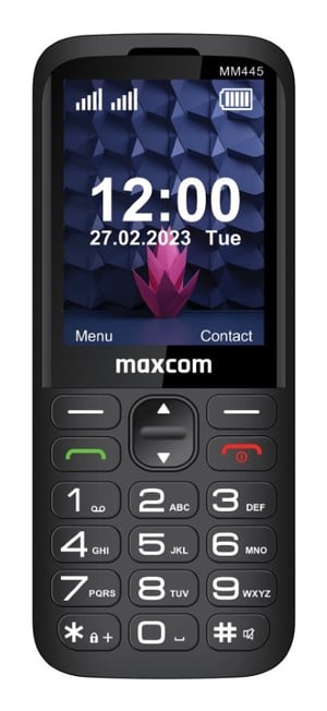MaxCom MM445 4G telefon komórkowy 7,11 cm (2.8") 110 g Czarny Telefon funkcjonalny