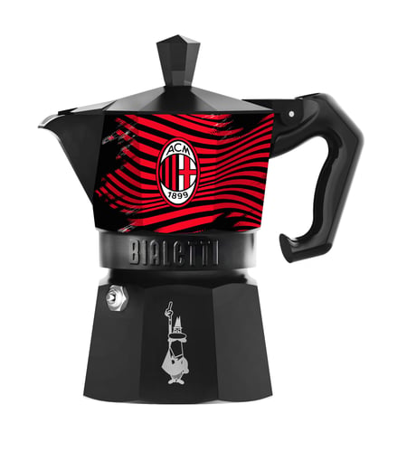 Bialetti Moka Express 3 tazze Milan Kawiarka moka 0,15 l Czarny, Czerwony