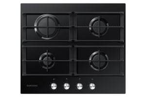 Samsung NA64H3010AK/ET Cooktop, Black, Built-in, Gas, 4 zones