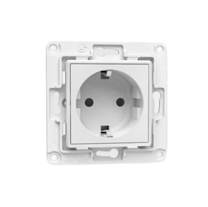 Shelly Wall Socket EU Type E Electrical Outlet, White