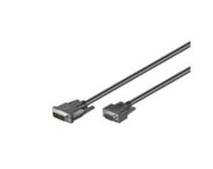 Microconnect 50990 kabeladapter 2 m DVI-I VGA (D-Sub) Svart