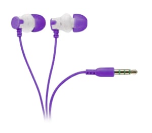 Vivanco HS 100 PU Kopfhörer-Set, kabelgebunden, In-Ear, Telefonate/Musik, violett