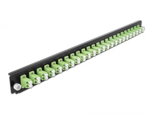 DeLOCK 19-Zoll-Frontpanel, 24 LC-Duplex-Anschlüsse, limettengrün