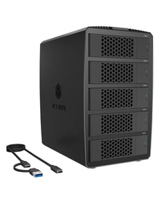 ICY BOX IB-RD3705-CU3 macierz dyskowa 0 TB Desktop Czarny