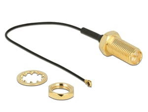DeLOCK 12465 Koaxialkabel 0,1 m RP-SMA MHF IV/ HSC MXHP32 Schwarz