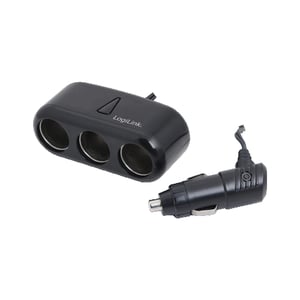 LogiLink PA0038 Ladegerät für mobile Geräte, Netbook, schwarz, Wechselstrom, Zigarettenanzünder, USB, automatisch, intern, extern